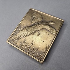 Bergamont Pheasant Game Bird Belt Buckle Men Gold Brass Western Hunting Wildlife