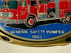 VTG Heritage Chariots of Fire 1983 General Safety Pumper No 17 Brass Belt Buckle