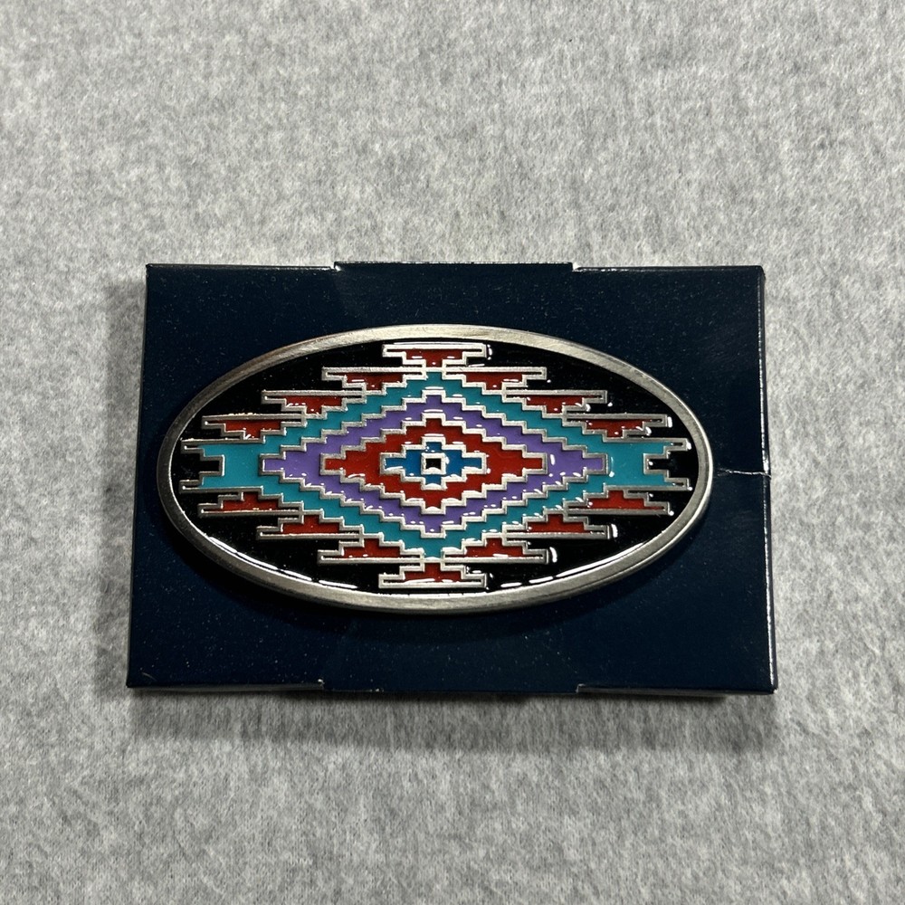 VTG 90s Southwestern Native American Style Belt Buckle – In Box
