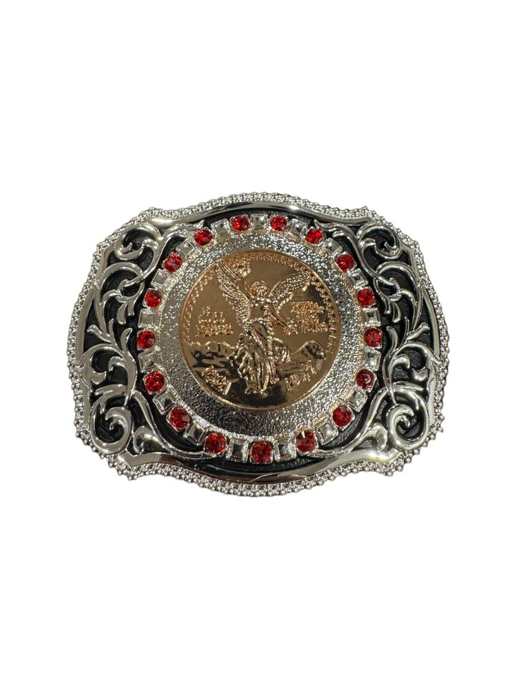 Hebilla Vaquera Centenario Moneda Mexico Coin Western Style Cowboy Buckle