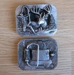Deer Bow hunting belt buckle (choice designs)