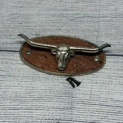 Long Horn Bull Head Western Concho for Tie Belt
