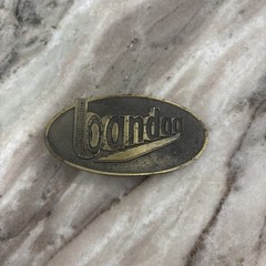 Vintage Brass Bandag Belt Buckle 3 5/8&Prime; Wide