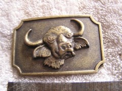 Vintage Bull Head Belt Buckle