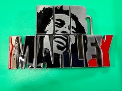 BOB MARLEY Block Letters Jamaica Iconic Reggae Music Artist Reggae Belt Buckle