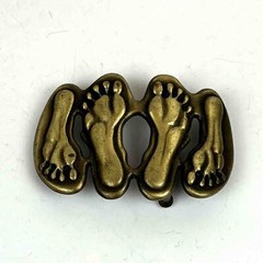 Belt buckle buckle « feet top/bottom » for 4 cm wide removable belts, unused