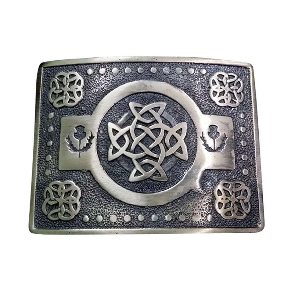 Scottish Antique Kilt Buckle – Celtic Knot Design | Traditional Belt Buckle