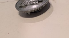 BevBuckle America USA Flag Patriotic Oval Belt Buckle Pewter Tone Made In USA