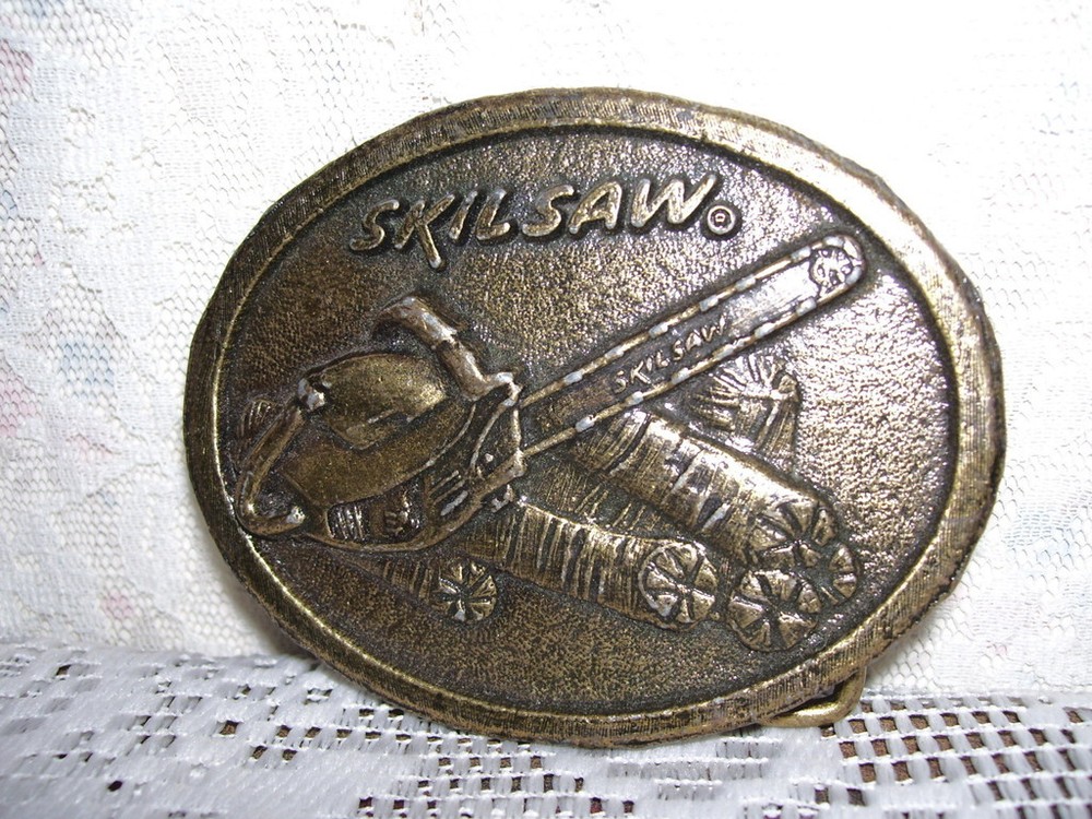 Carpenter Belt Buckle With Skilsaw Design