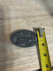 VTG SILVER U.S. Polo Assn. Men&rsquo;s Western Belt Buckle Gray Metal Engraved Antique