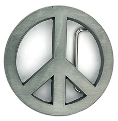 Peace Sign Belt Buckle New