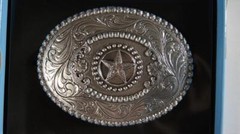 M&F Western Nocona Silver Star & Filigree Swirl Oval Belt Buckle 3756844