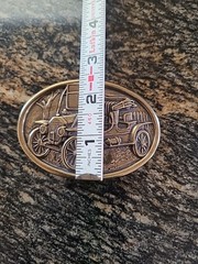 VTG Avon Brass Tone Model A Ford Car Automobile Oval Belt Buckle Casual Grunge