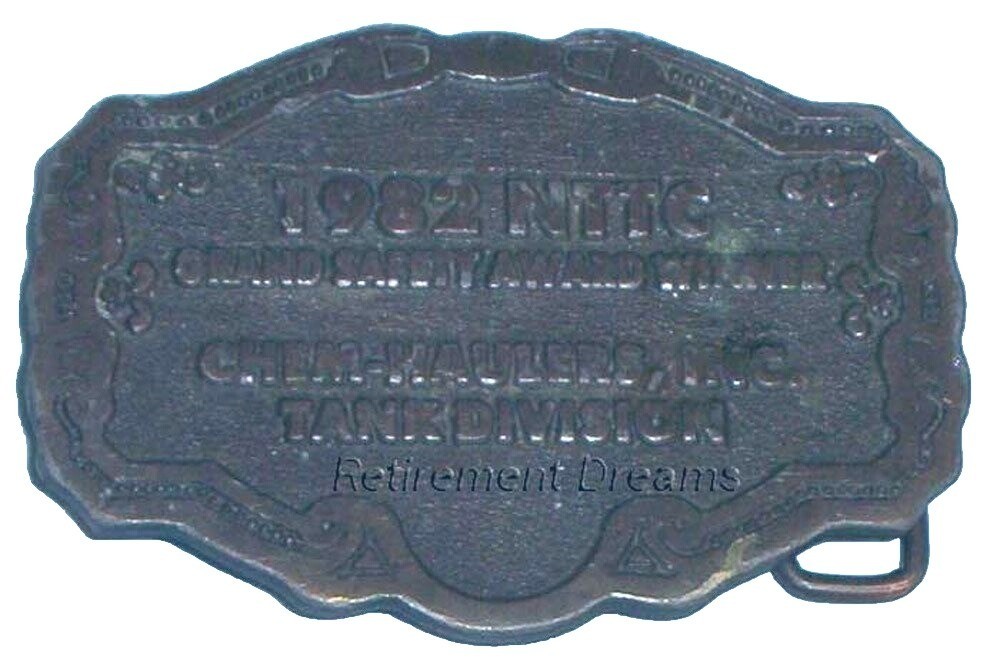 1982 NTTC Grand Safety Award Winners Belt Buckle By Hit Line USA Vintage