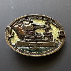 JOPA USS Arizona Memorial Pearl Harbor Hawaii Belt Buckle 1.5in Made USA
