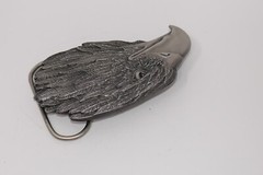 Siskiyou 1989 Bald Eagle Head Metal Belt Buckle #A-85