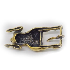 Woman Body Back Side Erotic Brass Belt Buckle