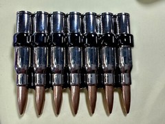 Ammo Bullets Clip MOS Figural Seven Shots Gun Collectors Heavy Large Belt Buckle