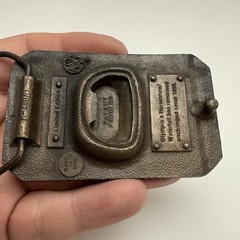 Bergamont Brass Olympia Beer Horseshoe Advertisement Belt Buckle Limited Edition