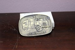 Original 1980s Gearhart Company Bronze/Brass Metal Belt Buckle Well Drilling