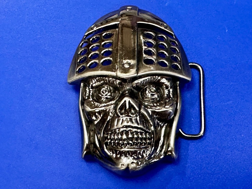 Knights Soldier Skull Helmet Medieval Armor Cutout Halloween Gothic Belt Buckle