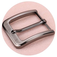 1.5 Inches (38-40 mm) Belt Buckle Single Prong Square Replacement Grey07
