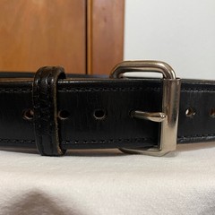 Alien Gear Holster Black Leather Belt Made in USA Silver Hardware 36/40”