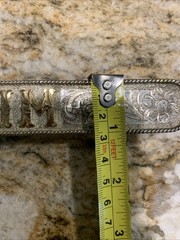 JUSTIN SILVER MEXICO “JIM” Name Plate 6.25” WESTERN