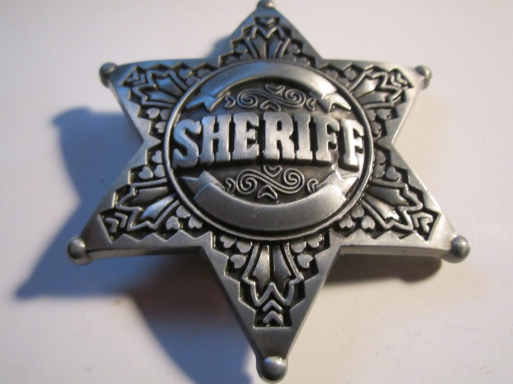 VINTAGE SHERIFF BADGE THEME BELT BUCKLE – GW-9