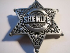 VINTAGE SHERIFF BADGE THEME BELT BUCKLE – GW-9