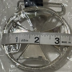 Vintage Y2K Silver Gothic Cross Belt Buckle 3.5&Prime; Goth Grunge Biker Unisex New