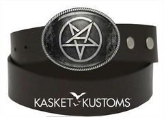 Anthrax Logo Belt Buckle – Inverted Pentagram Metal Band Handmade Buckle -680-SO
