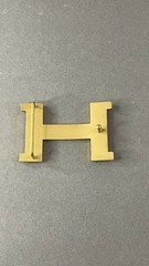 Gold H Buckle 40mm 1.5` Glossy Gold Hardware Belt Buckle