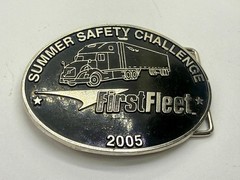Summer Safety Challenge First Fleet 05 Driver Truckers Safety Award Belt Buckle