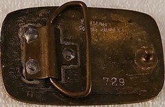 Vintage Fire Truck Brass Belt Buckle