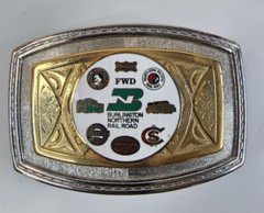 Burlington Northern Spokane Portland Seattle Chicago Burlington Belt Buckle