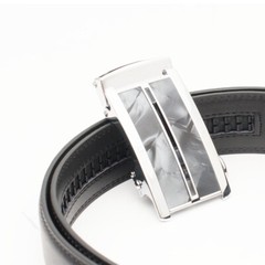 Belt automatic belt black gray genuine leather automatic stone-look can be shortened 144