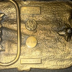 Vintage 1984 Bergamot Brass Works U-149 Steam Train 5473 Belt Buckle