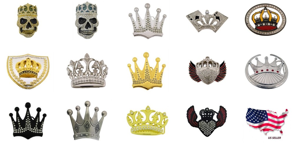 Crowns Belt Buckle Royal Rhinestone Wedding Mens Womens Fashion Costume Western