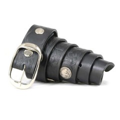 Milwaukee Leather 7123 Men&rsquo;s 44 MAG Black Leather Belt w/ Interchangeable Buckle