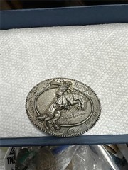 Vintage The Bronco Buster Belt Buckle Frederic Remington