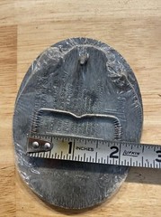 Hesston Vintage Rodeo Belt Buckle 1989 METAL Original Wrap National Finals NFR