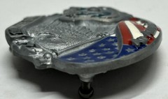 Great American Products Belt Buckle Pewter Police Officer An American Hero EUC