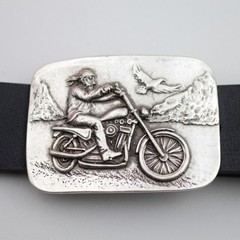 Biker Motorcycle Belt Buckle Metal Vintage Style Western Outdoor