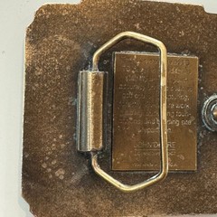 John Deere 550G TC Dozer Belt Buckle Vintage Brass Metal Bulldozer 1994