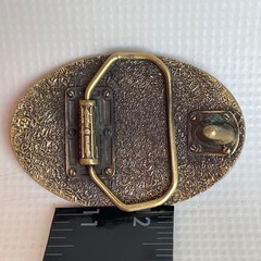 Vintage Purina Chow 100th Anniversary Belt Buckle 1894-1994 Brass Farm Animals
