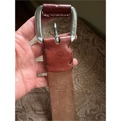 Polo Ralph Lauren Men&rsquo;s Brown Genuine Leather Belt Size 40 Solid Brass Buckle