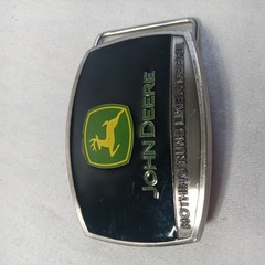 JOHN DEERE SpecCast Green Yellow & Black Pewter Enamel Belt Buckle