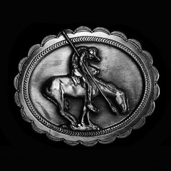 1982 &lsquo;Native American Warrior on Horse&rsquo; Siskiyou Q10 Belt Buckle NEW
