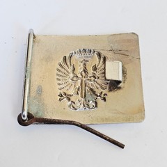 Vtg Spanish Civil War Belt Buckle Francisco Franco Eagle Crown Cross Military